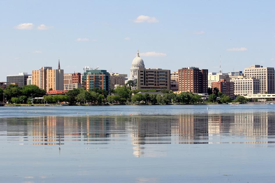 Madison Wisconsin skyline and State Capitol